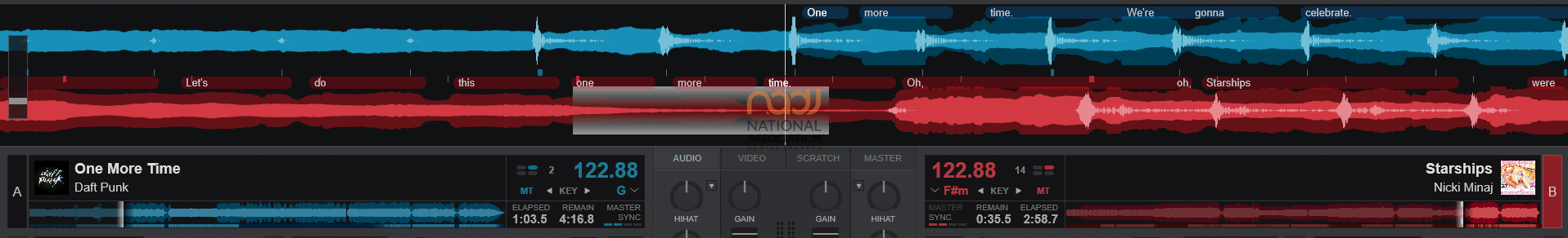 Lyrics-Assisted Waveforms